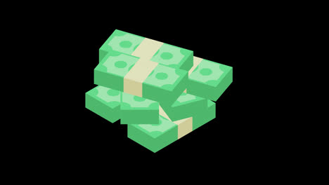 dollar-banknote-currency-concept-icon-loop-animation-video-with-alpha-channel